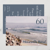 Invitation Partie-Océan mémorable de 60 années/anniversaire (Devant / Derrière)