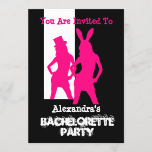 Invitation Partie personnalisée de bachelorette de fille de