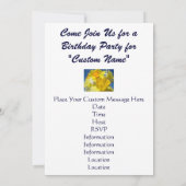 Invitation Partie pour le bon ami ! Fleur de jonquille (Dos)