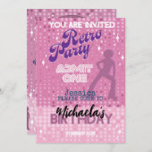 INVITATION PARTIE RÉTRO D'INVITATION (Devant / Derrière)