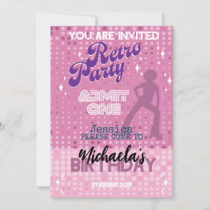 INVITATION PARTIE RÉTRO D'INVITATION