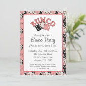 Invitation Partie rose et noire de Bunco (Debout devant)