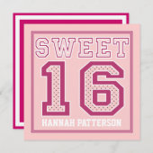 Invitation Partie rose uniforme de point du Jersey de fille (Devant / Derrière)