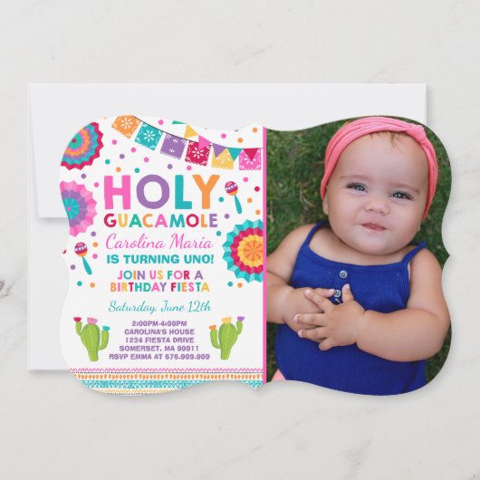 Invitation Partie sainte de guacamole d'invitation (Devant)