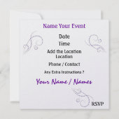 Invitation Partie - SRF (Dos)