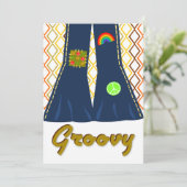 Invitation Partie super de thème des années 70 du fond de (Debout devant)