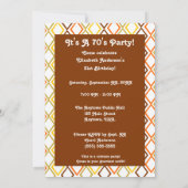 Invitation Partie super de thème des années 70 du fond de (Dos)