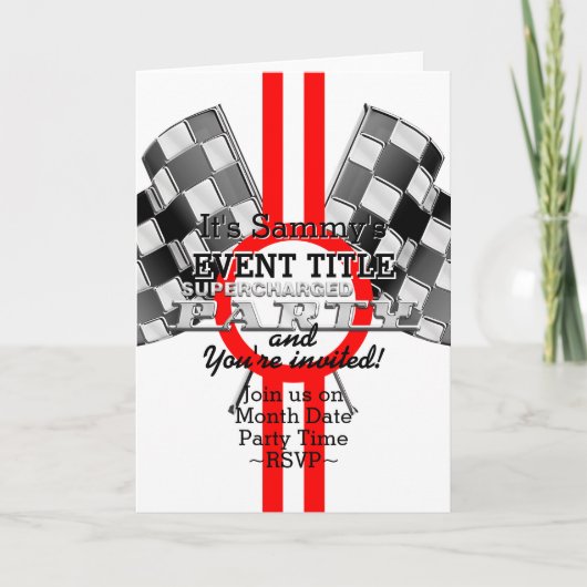 Invitation Partie suralimentée personnalisée de (Devant)