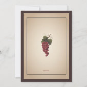 Invitation Partie toscane d'échantillon de vin de vigne de (Dos)