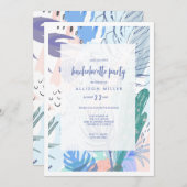 Invitation Partie tropicale de Bachelorette de plage d'été (Devant / Derrière)