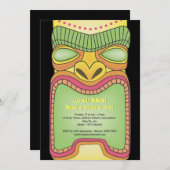 Invitation Partie tropicale hawaïenne de plage de thème de (Devant / Derrière)