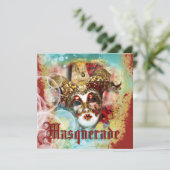 Invitation Partie vénitienne de mardi gras de mascarade de (Debout devant)