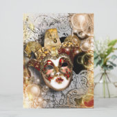 Invitation Partie vénitienne de mardi gras de masque de (Debout devant)