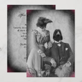 Invitation Partie victorienne déplaisante de Halloween de (Devant / Derrière)