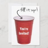 Invitation Partie vide potable drôle de boissons alcoolisées (Devant)