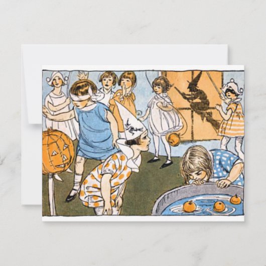 Invitation Partie vintage de Halloween (Devant)