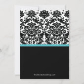 Invitation Partie Vintage de l'engagement Damas (Dos)