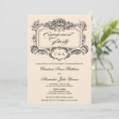 Invitation Partie vintage d'engagement (Debout devant)