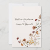 Invitation Partie vintage d'engagement végétal minuscule (Dos)