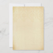 Invitation Partie vintage Glam Gold Damask Engagement (Dos)