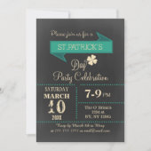 Invitation Partie Vintage Jour de la Saint Patrick (Devant)