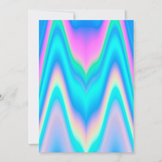 Invitation Partie Y2K Holographique Neon Personnalisé (Dos)