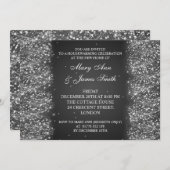 Invitation Parties scintillant à allumage domestique Noir (Devant / Derrière)