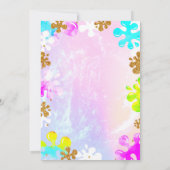 Invitation Parties scintillant à fleur d'anniversaire (Dos)