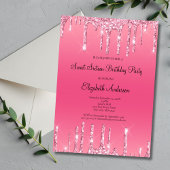 Invitation Parties scintillant à goutte rose Glam Sweet 16 An