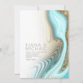 Invitation Parties scintillant Abstraite Strata Mariage ID903 (Devant)