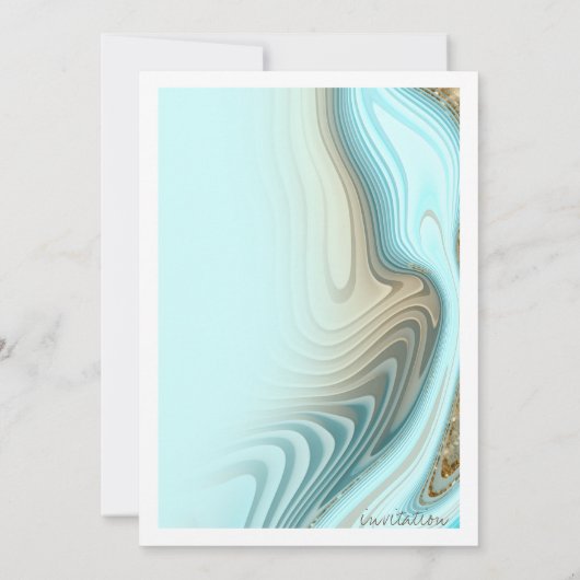 Invitation Parties scintillant Abstraite Strata Mariage ID903 (Dos)