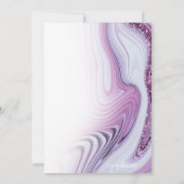 Invitation Parties scintillant Abstraite Strata Mariage Lilac (Dos)