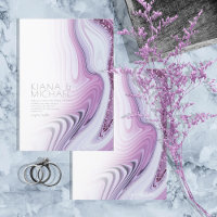 Parties scintillant Abstraite Strata Mariage Lilac