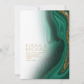 Invitation Parties scintillant Abstraite Strata Mariage Wht G (Devant)