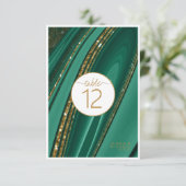 Invitation Parties scintillant Abstraite Strata Numéro de tab (Debout devant)