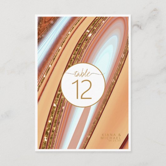 Invitation Parties scintillant Abstraite Strata Numéro de tab (Dos)