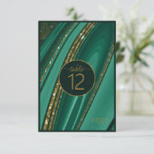 Invitation Parties scintillant Abstraite Strata Numéro de tab (Debout devant)