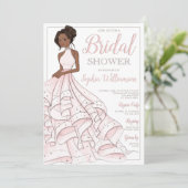 Invitation Parties scintillant afro-américaine Glam Bride Fêt (Debout devant)