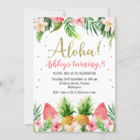 Parties scintillant Aloha Tropical Floral Et Fruit