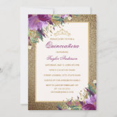 Invitation Parties scintillant Améthyste Purple Floral Tiara  (Devant)