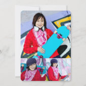 Invitation Parties scintillant Aqua Graduate Couduate Graduat (Dos)