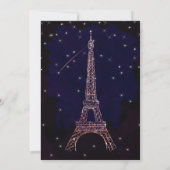 Invitation Parties scintillant Aquarelle Paris Tour Eiffel Fi (Dos)
