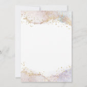 Invitation parties scintillant aquarelle | Première sainte co (Dos)