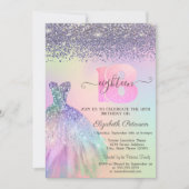 Invitation Parties scintillant arc-en-ciel Dress Diamonds 18e (Devant)