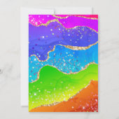 Invitation Parties scintillant arc-en-ciel et or Agate Annive (Dos)