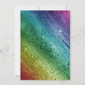 Invitation Parties scintillant arc-en-ciel étincelle violette (Dos)