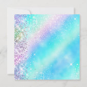 Invitation Parties scintillant arc-en-ciel Iridescente et Foi (Dos)