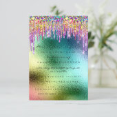 Invitation Parties scintillant arc-en-ciel mariée 16e Sirène (Debout devant)