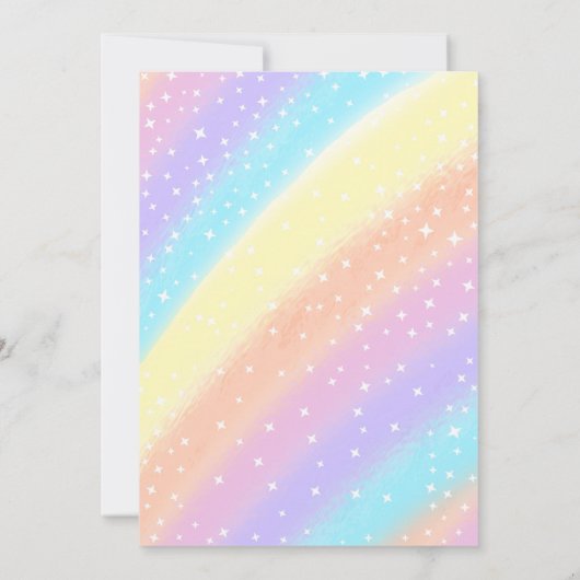 Invitation Parties scintillant arc-en-ciel modifiable Fairy A (Dos)