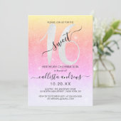 Invitation Parties scintillant Arc-en-ciel mousseuse Ombre Sw (Debout devant)